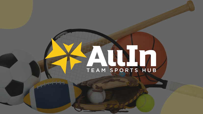 All In Team Sports Logo over Sporting Accessories
